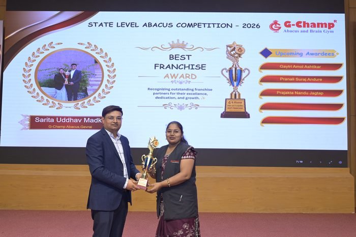 SARITA UDDHAV MADKE — Best Franchise at the G-Champ State Level Abacus Competition 2026