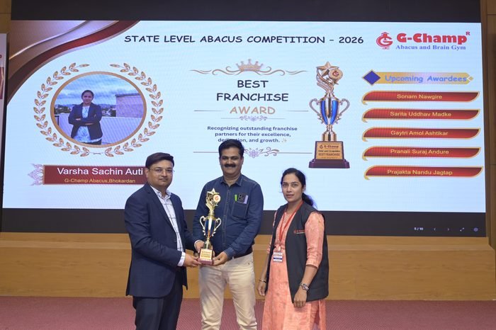 Varsha Sachin Auti — Best Franchise at the G-Champ State Level Abacus Competition 2026