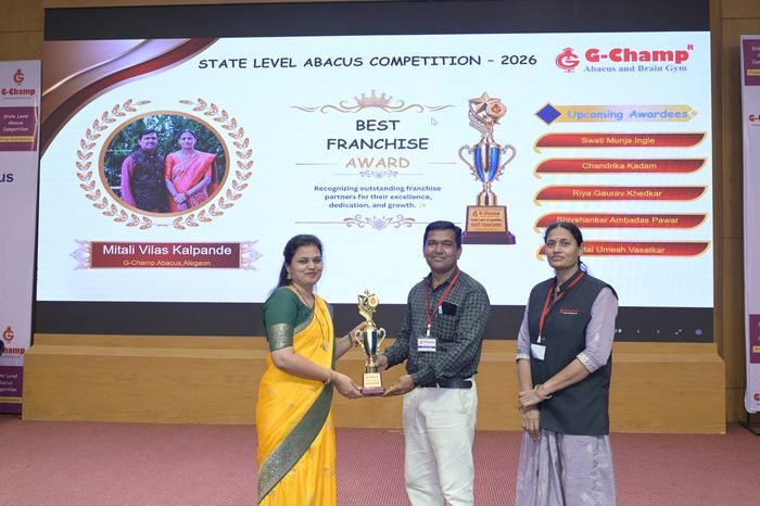 Mitali Vilas kalpande — Best Franchise at the G-Champ State Level Abacus Competition 2026