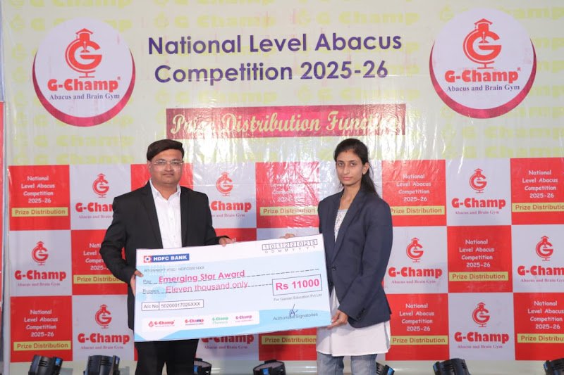 G-Champ Abacus, Dhule — franchise award 2