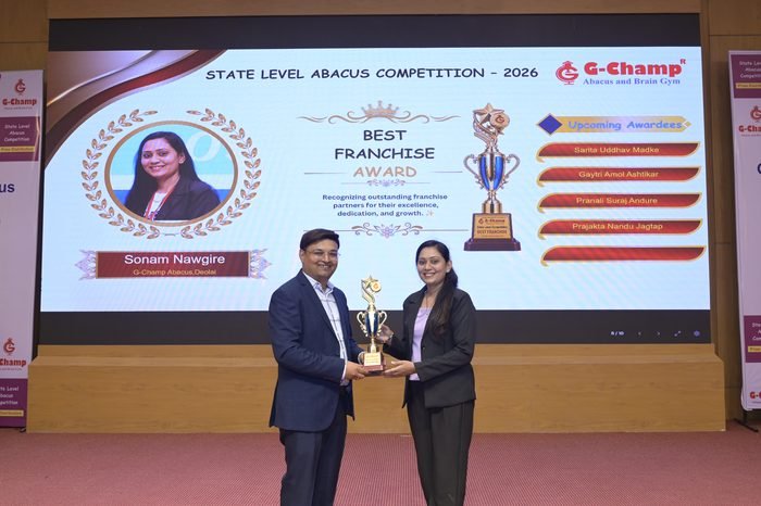 Sonam Nawgire — Best Franchise at the G-Champ State Level Abacus Competition 2026
