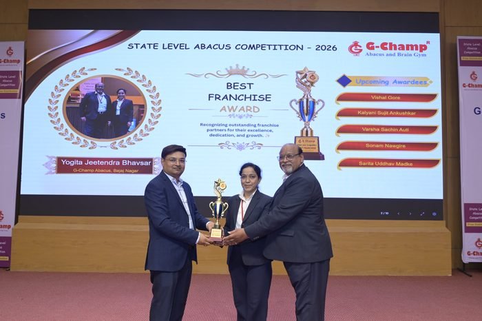 YOGITA JEETENDRA BHAVSAR — Best Franchise at the G-Champ State Level Abacus Competition 2026