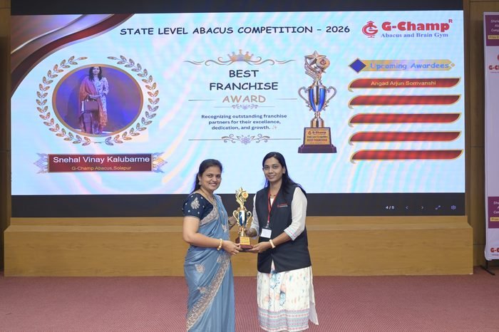 Snehal vinay kalubarme — Best Franchise at the G-Champ State Level Abacus Competition 2026
